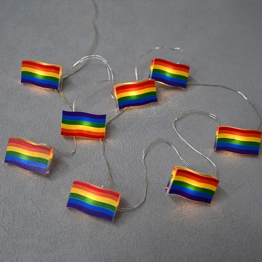 12ct. Pride Flag Warm White LED Crafting Lights by Celebrate It™